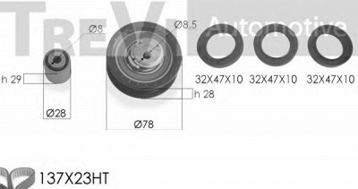 TREVI AUTOMOTIVE kd1174s -  Комплект ремня ГРМ